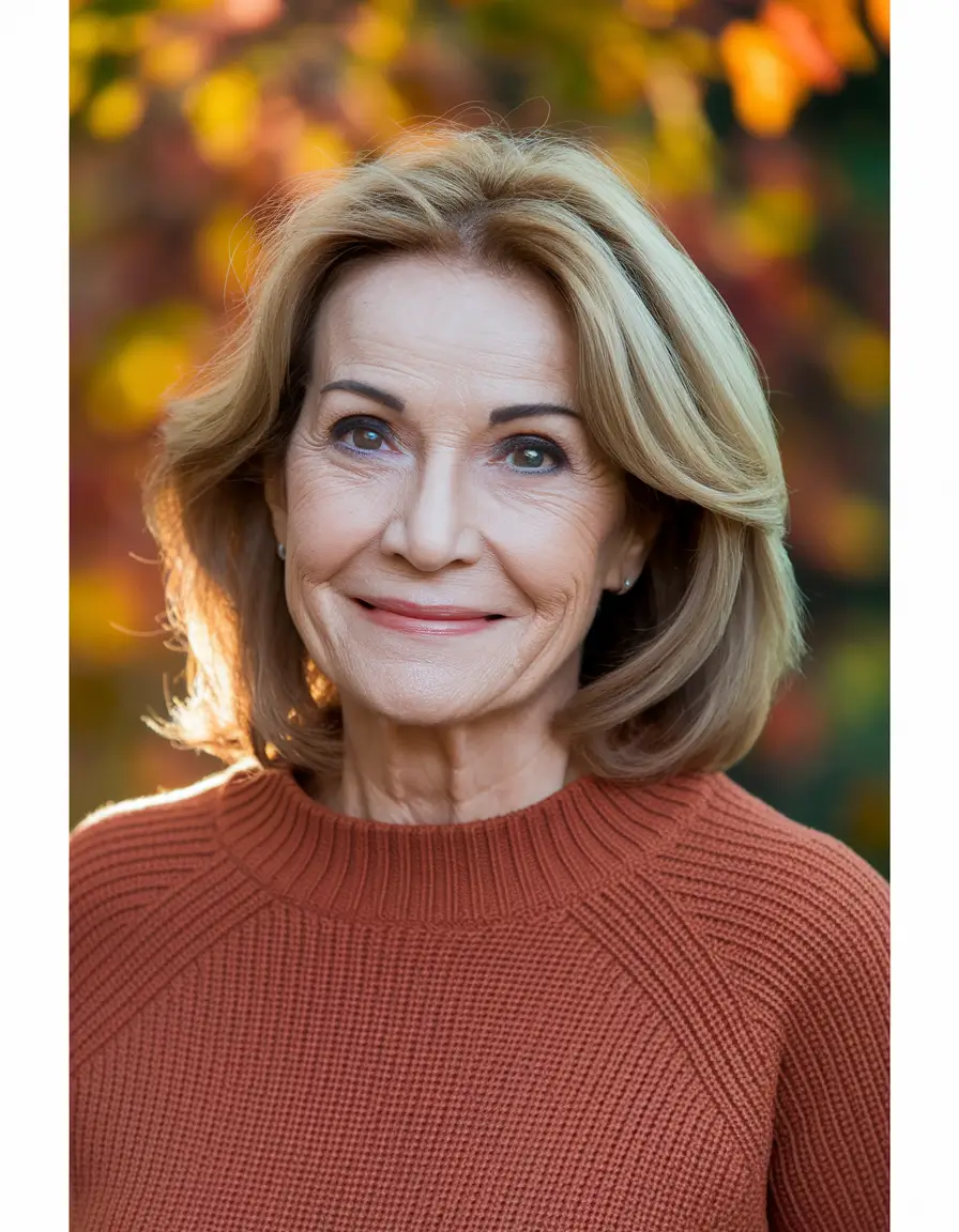 hairstyles for women over 60 short Golden Blonde Crop with Youthful Warmth