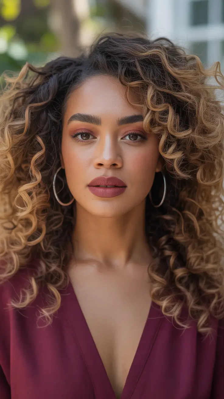 deep fall hair color+Golden Copper Ringlets