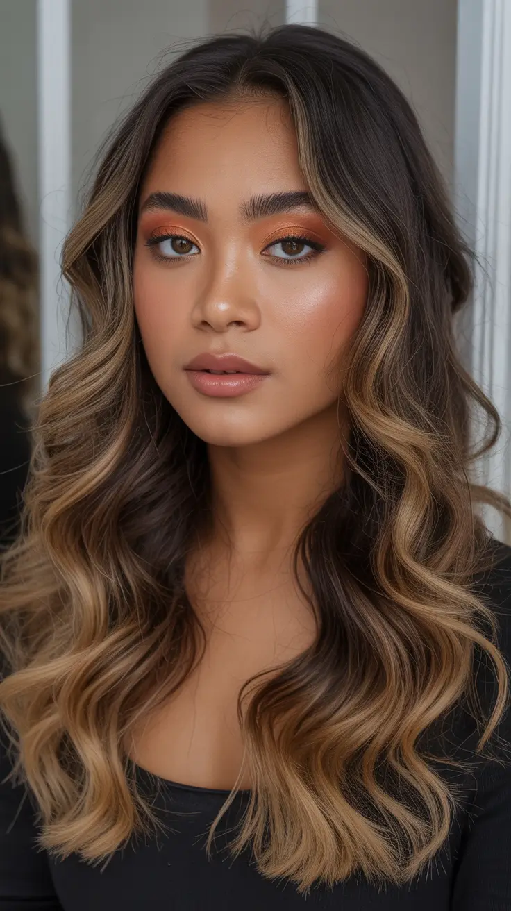 deep fall hair color+Golden Mocha Twist