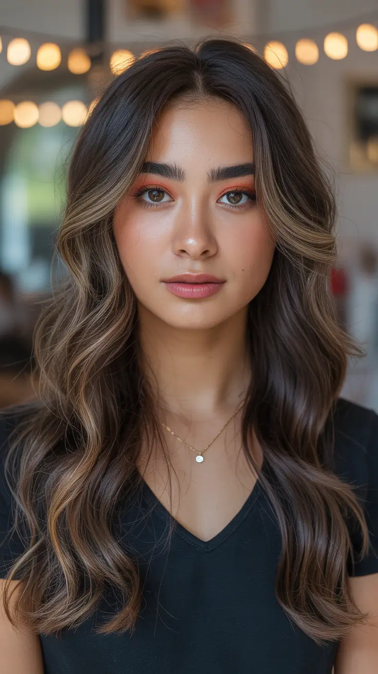 deep red fall hair color Cinnamon Smoke with Feathered Movement
