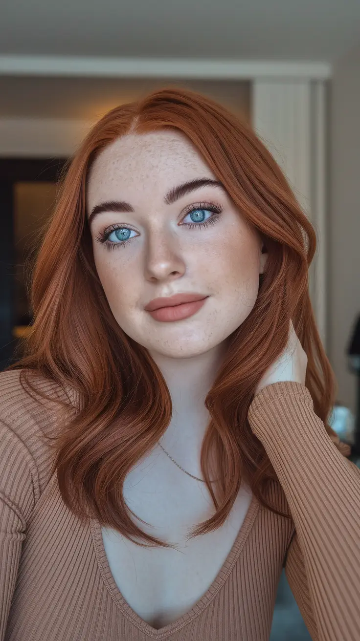 fall hair colors for cool skin tones Classic Copper for Blue-Eyed Cool Girls