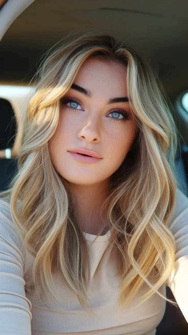 fall hair colors for cool skin tones Smoky Champagne Blonde With Soft Contrast