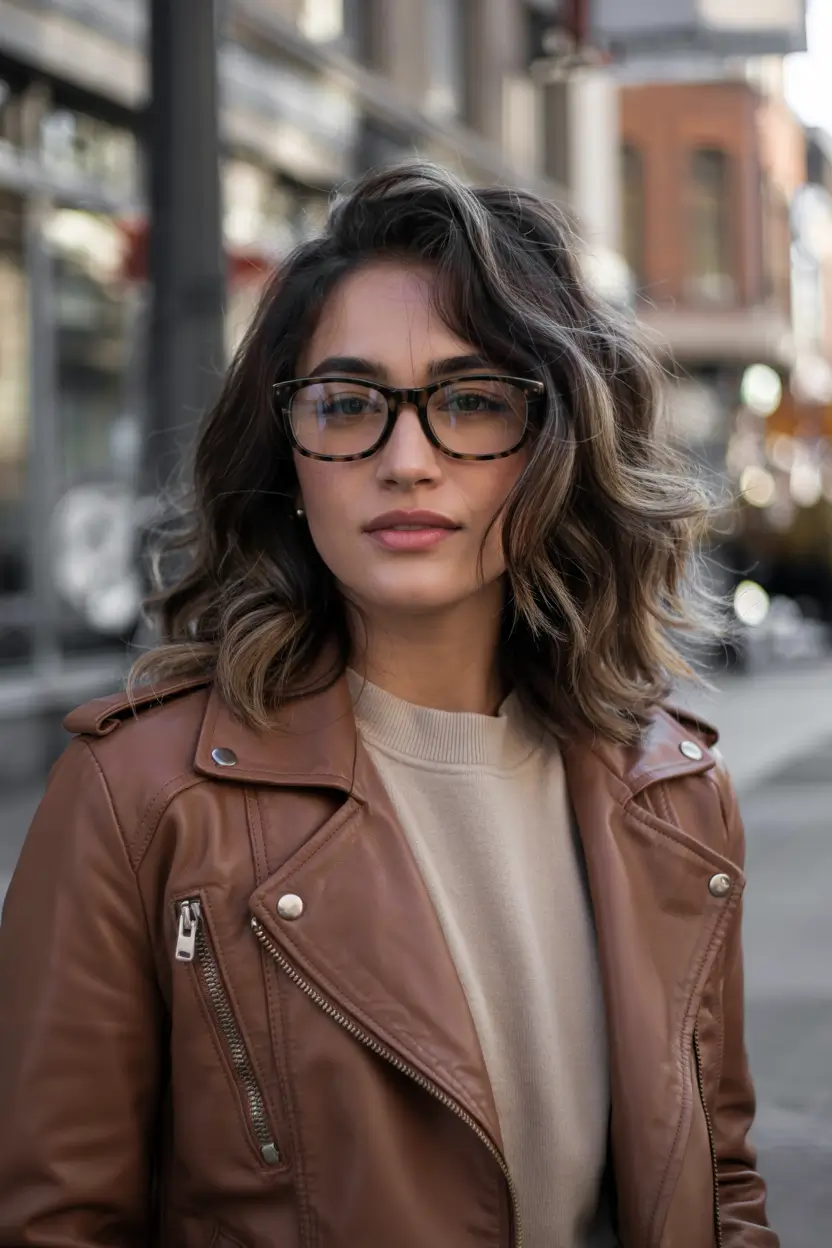 fall haircuts 2025 Chic Windswept Layers with Deep Side Part