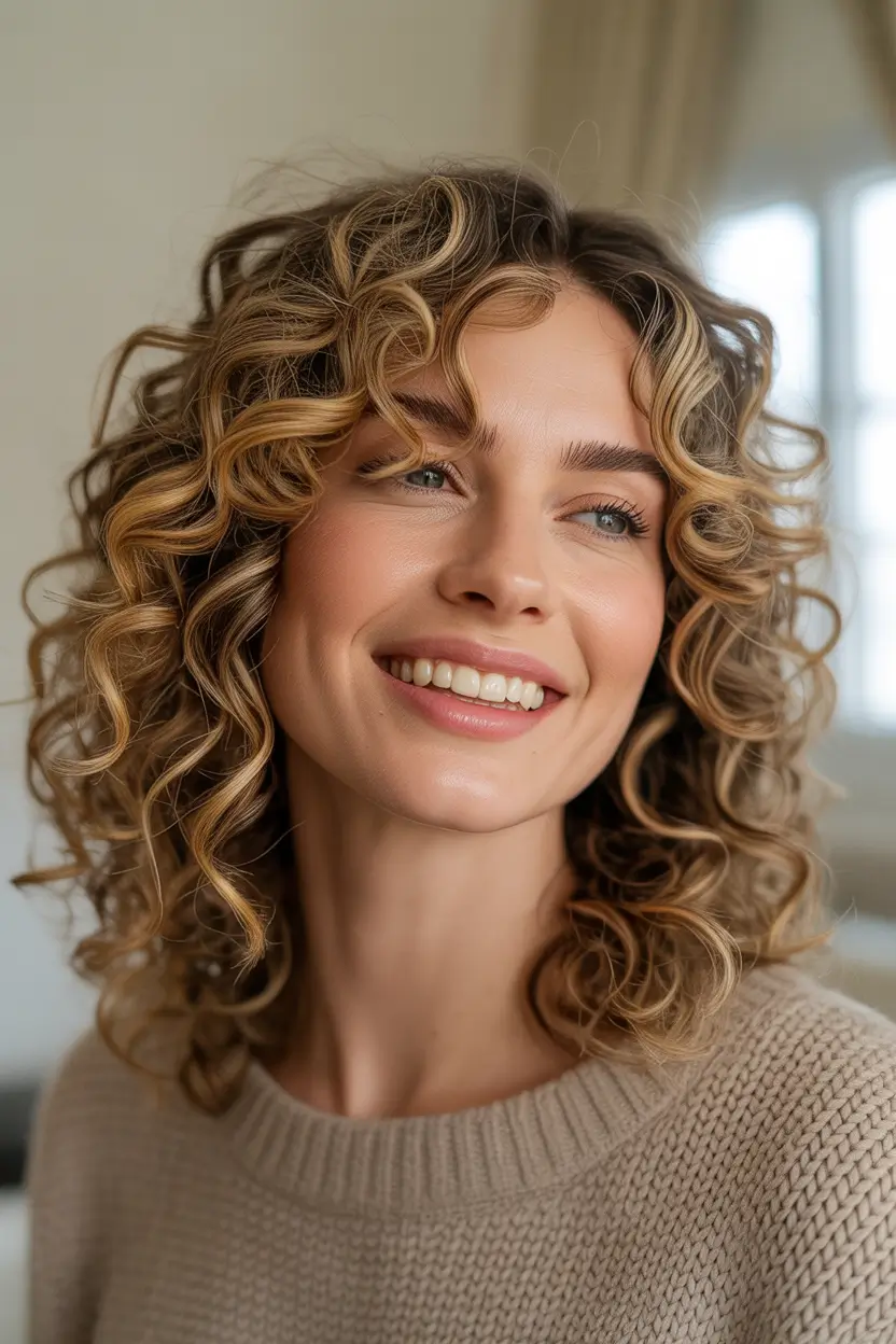 fall hairstyles and colors Golden Honey Ringlets With Bounce