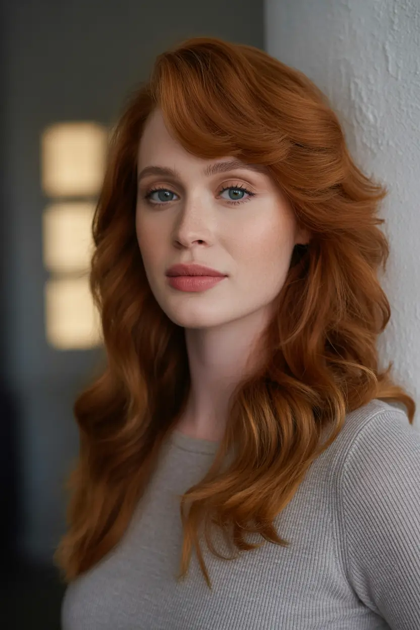 fall hairstyles and colors Vintage-Inspired Red Layers With Sculpted Body