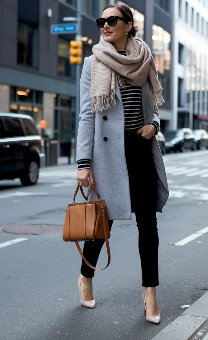 fall office outfits for women Parisian Layers in the City