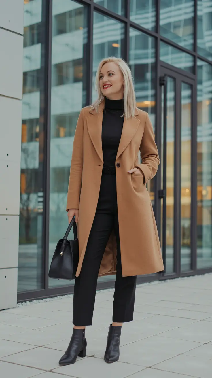 fall office outfits for women Classic Camel for Crisp Mornings