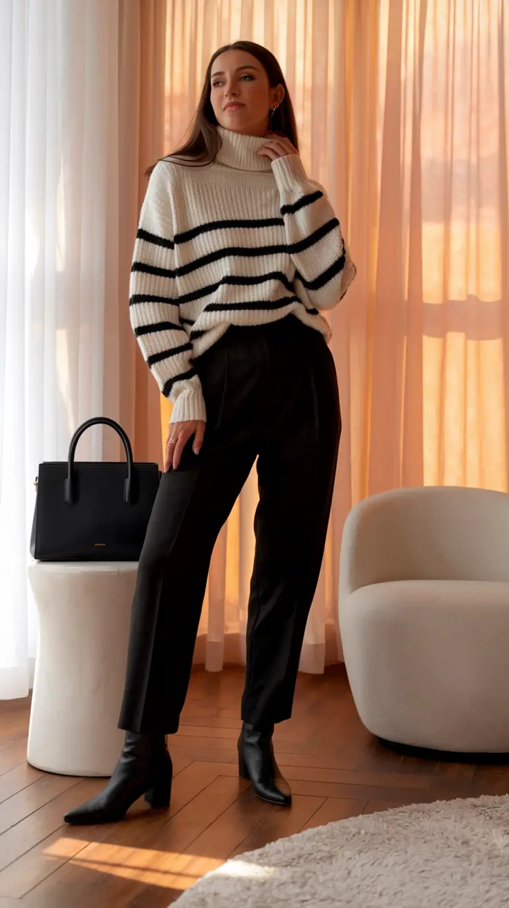fall office outfits for women Casual Stripes That Mean Business