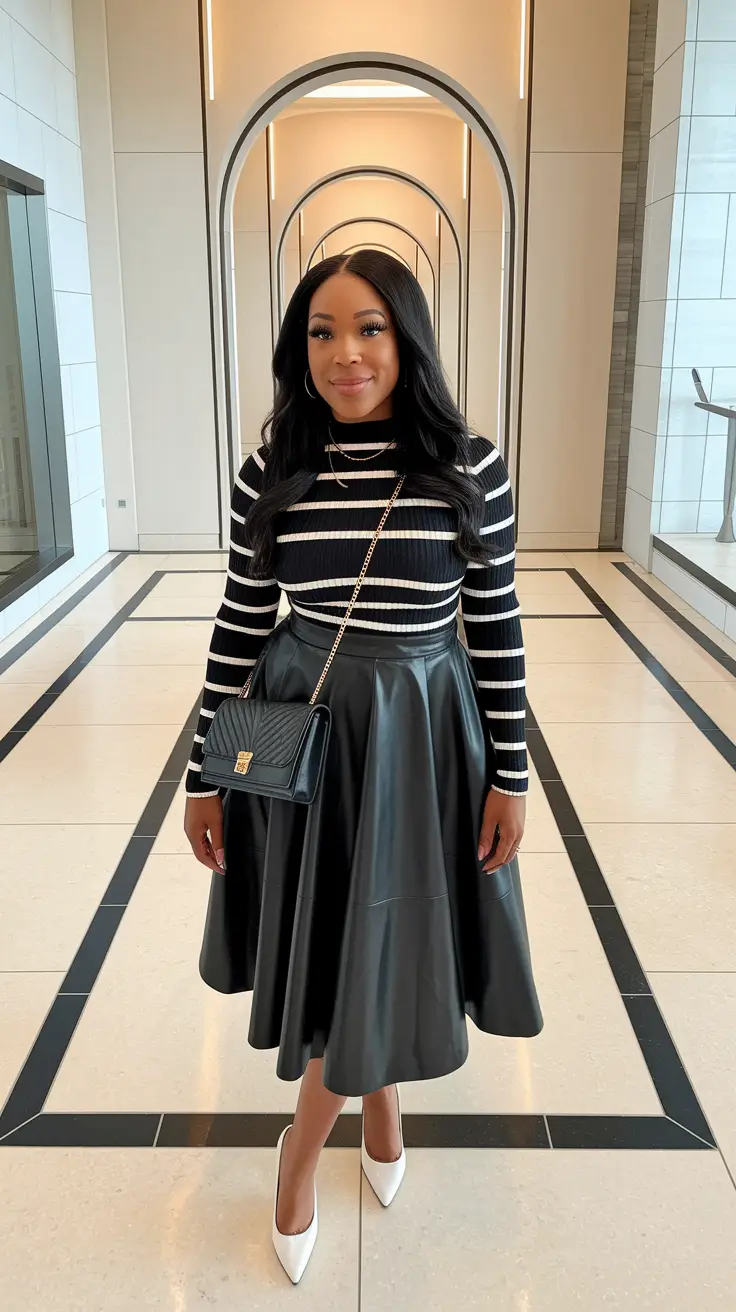 fall outfits for black women Modern Monochrome with Flair