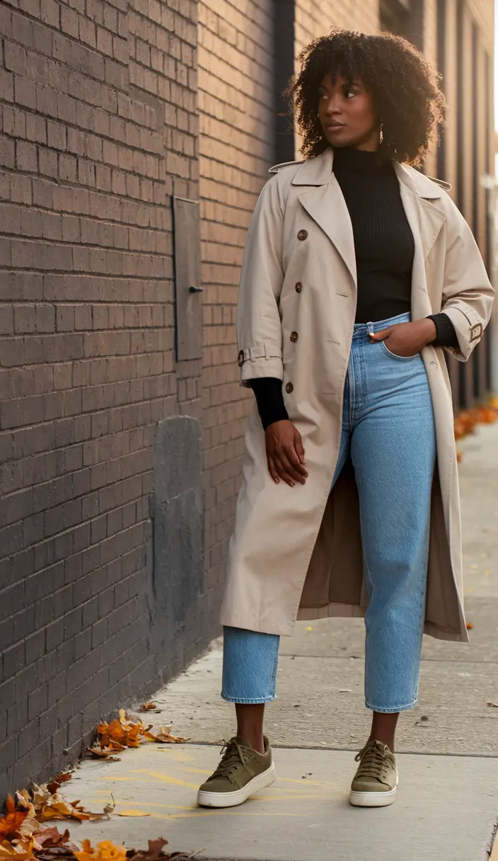 fall outfits for black women The Effortless Trench Formula