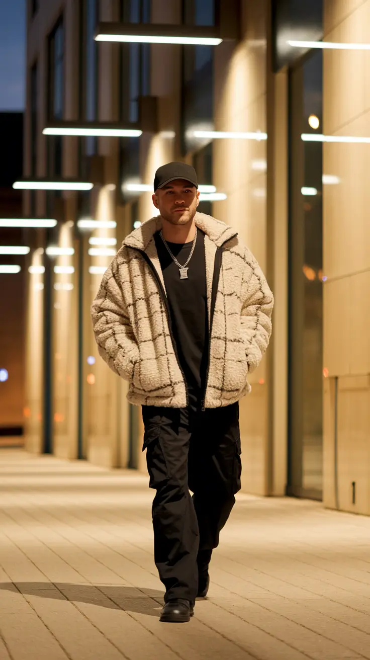 fall outfits for men Teddy Texture for Chilly Night Moves