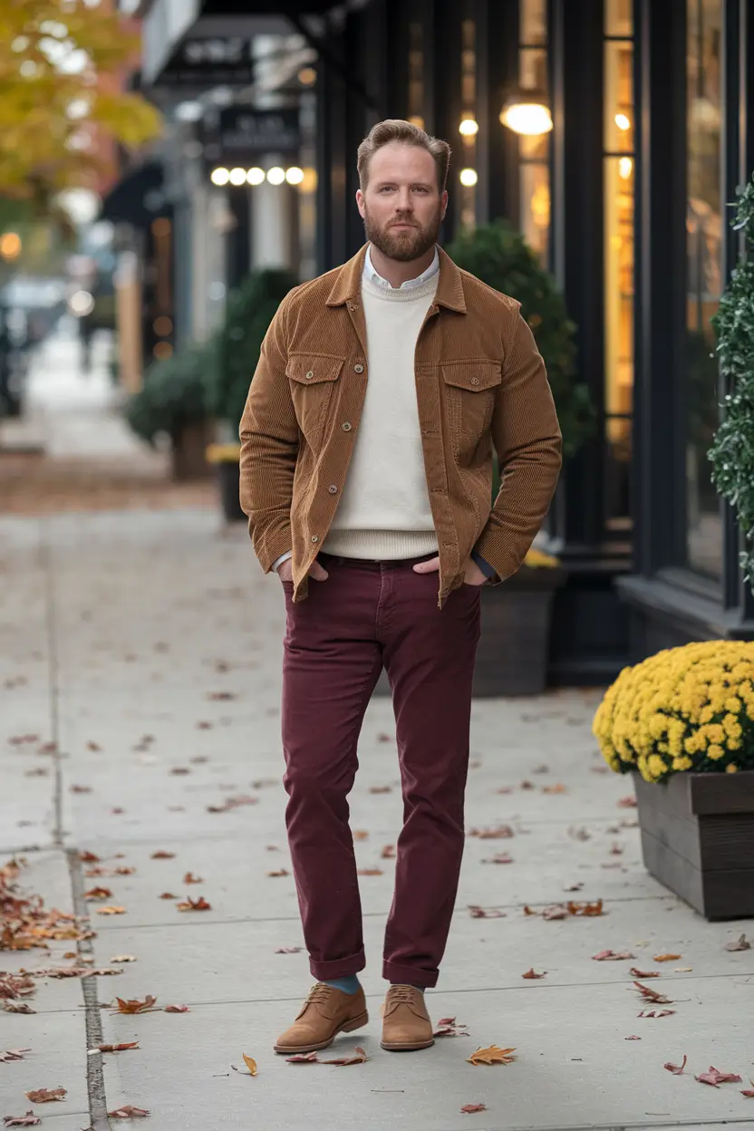 fall outfits for men 2025 Harvest Hues and Classic Corduroy