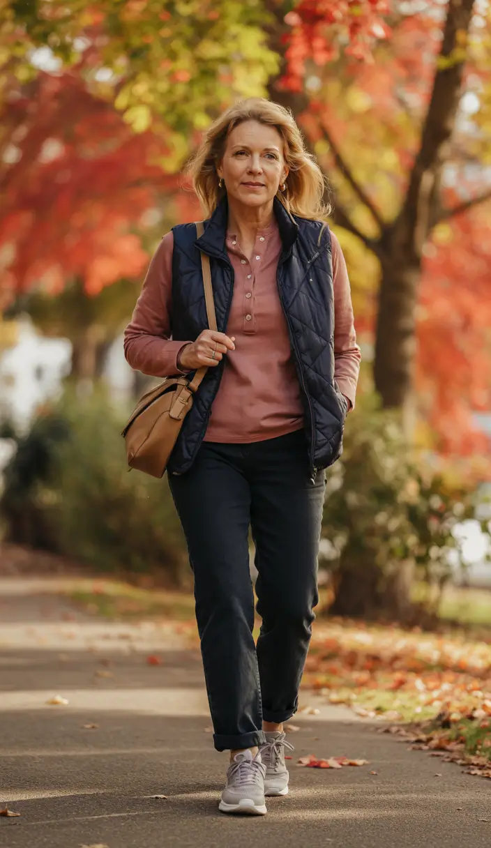 casual fall outfits for women over 50 2025 Autumn Trail Layers Done Right