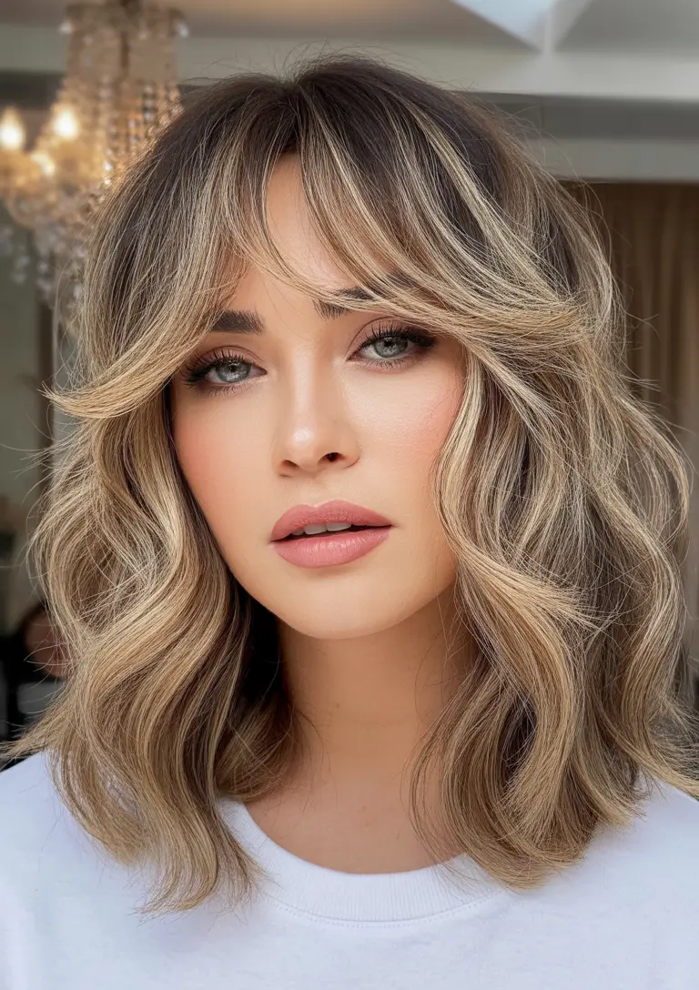 fall oval face haircuts Shaggy Layers with Face-Framing Highlights