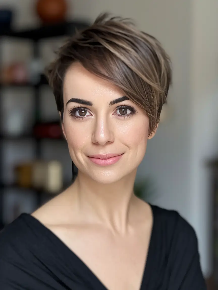 fall pixie haircut Modern Undercut with Dimensional Layers