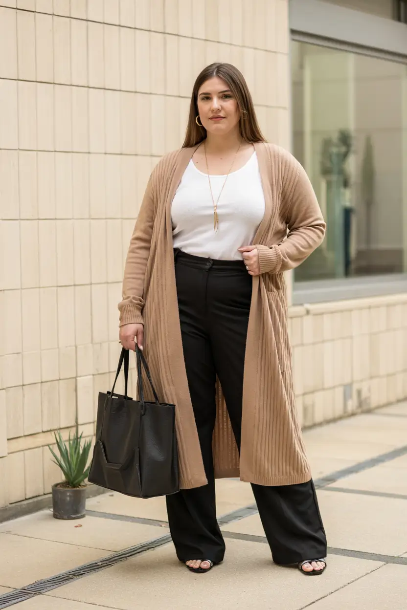fall plus size capsule wardrobe Effortless Neutrals for the Office and Beyond