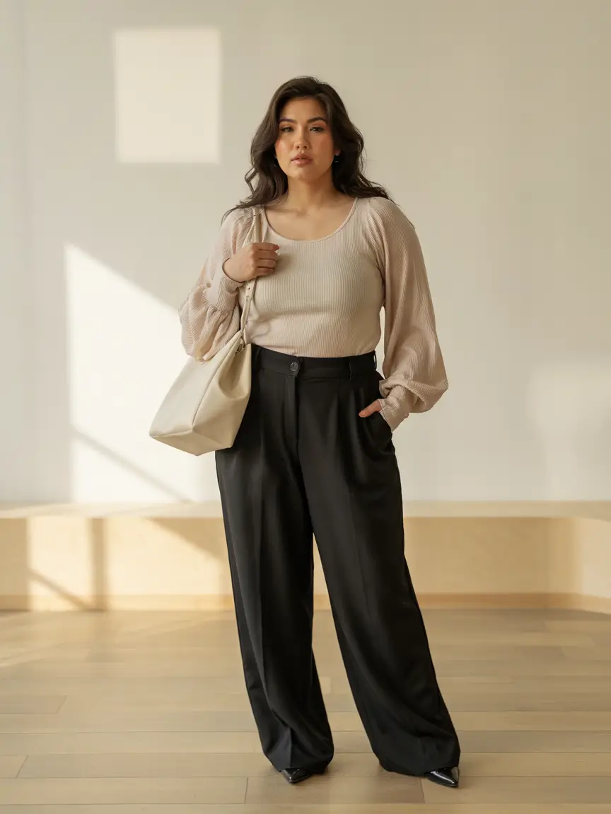plus size capsule wardrobe fall 2025 Airy Elegance for Transitional Days