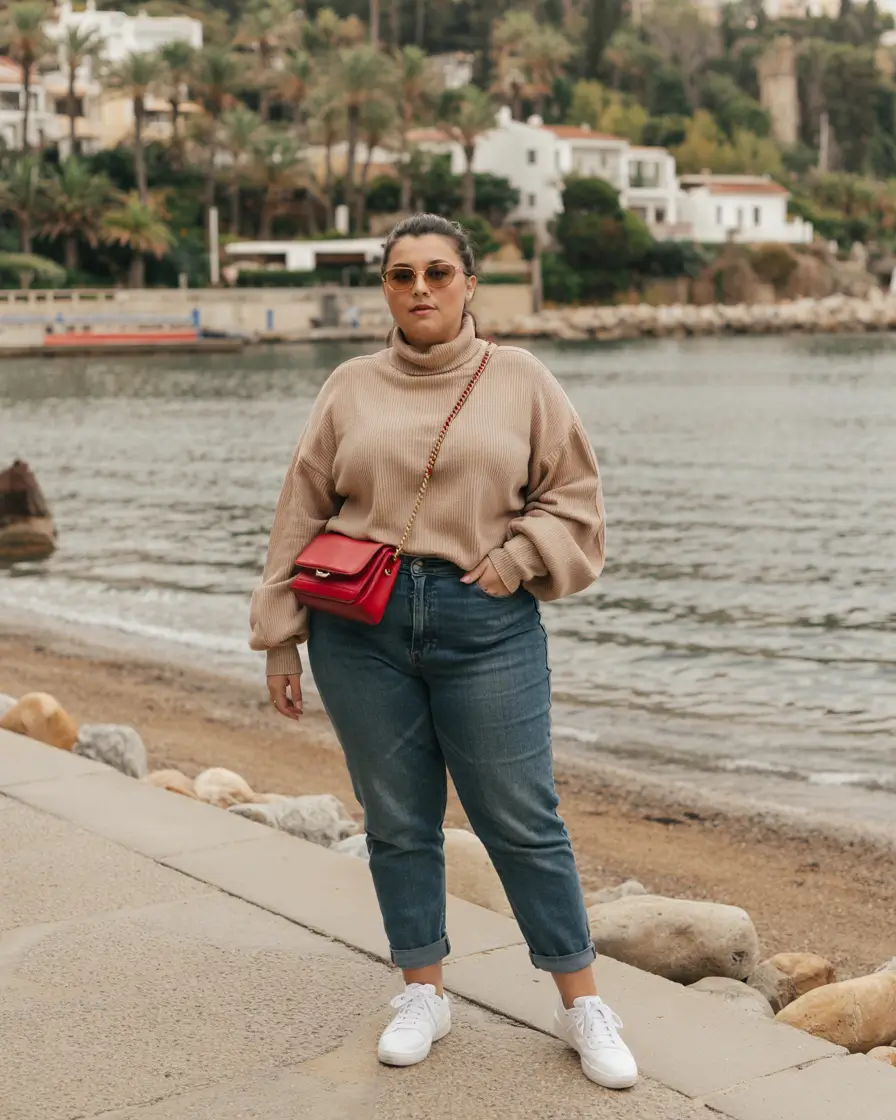 fall plus size capsule wardrobe Soft Tones by the Water