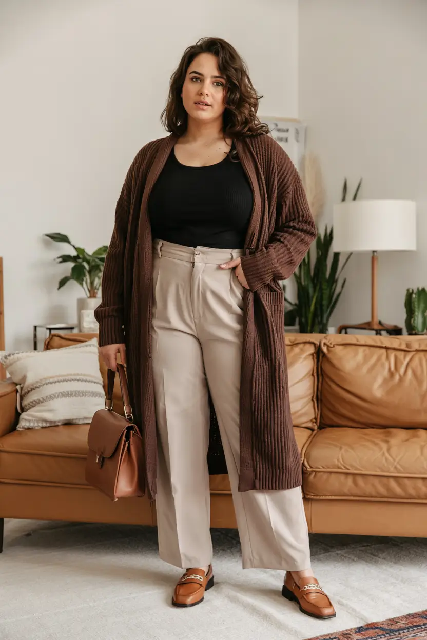 plus size capsule wardrobe 2025 fall/winter Earthy Chic for Transitional Days