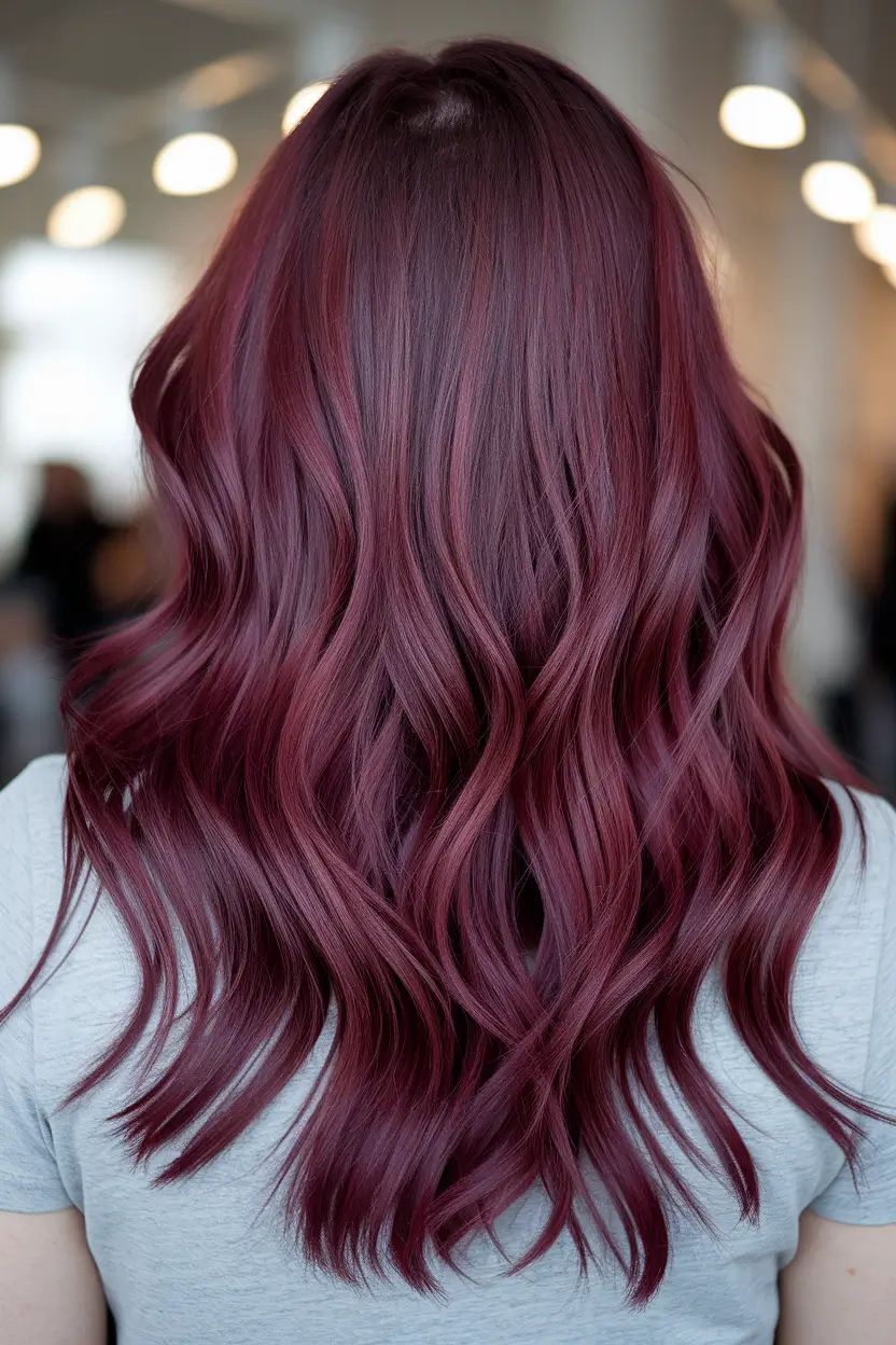 fall red hair color balayage Black Cherry Balayage