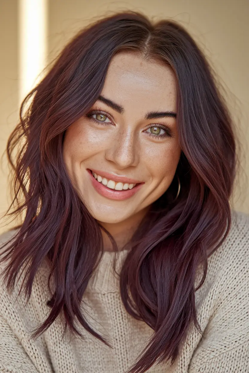 fall red hair color for brunettes Mulled Wine Waves