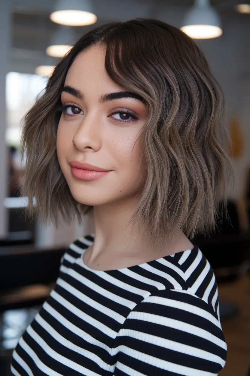 short-haircut-trends-fall-2025-modern-wavy-crop-with-soft-curtain-bangs