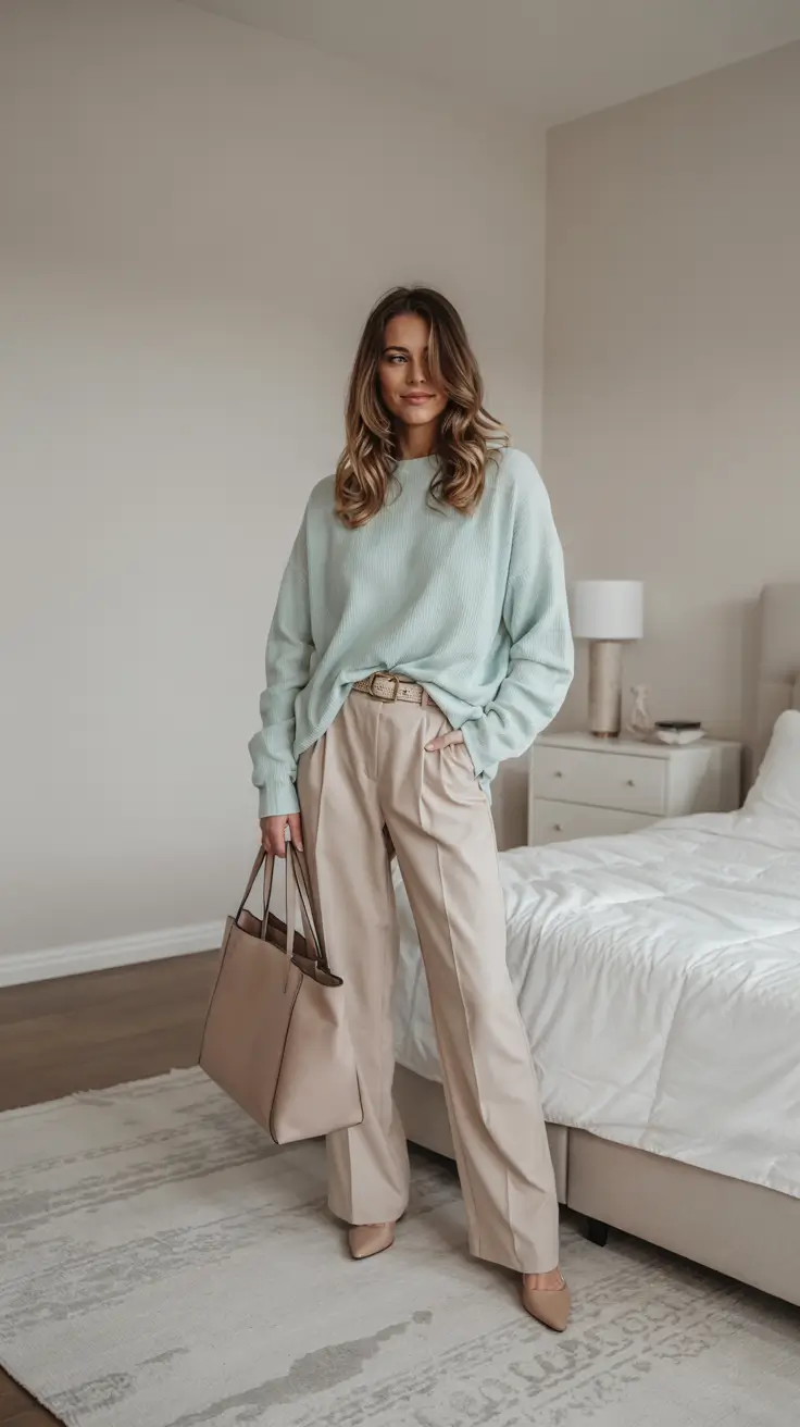 fall transition outfits Minty Fresh for Warm Autumn Afternoons