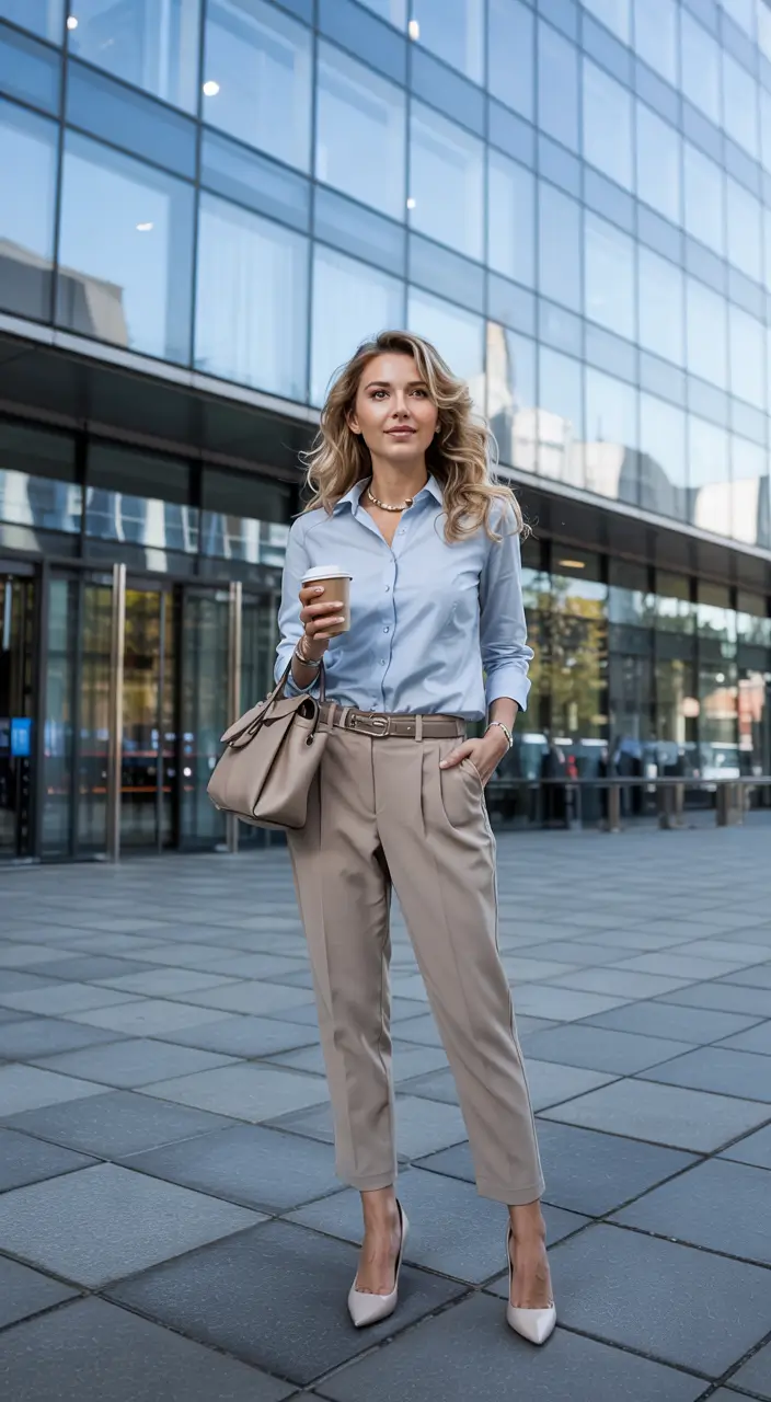 fall work outfits for women business casual Power Pastels and Precision Tailoring