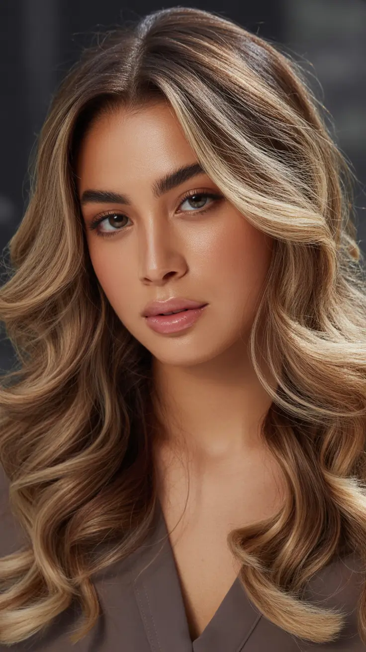 hair color for brown skin tone Dimensional Beige Blonde Balayage