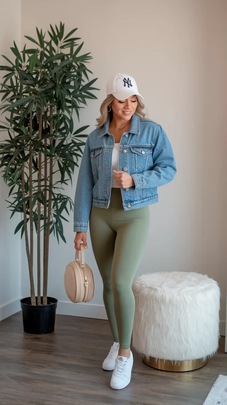 fall outfits Sporty Chic With a Touch of Olive