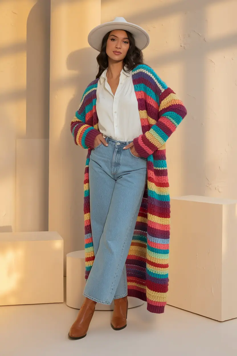 fall outfits Rainbow Knit, Elevated Ease