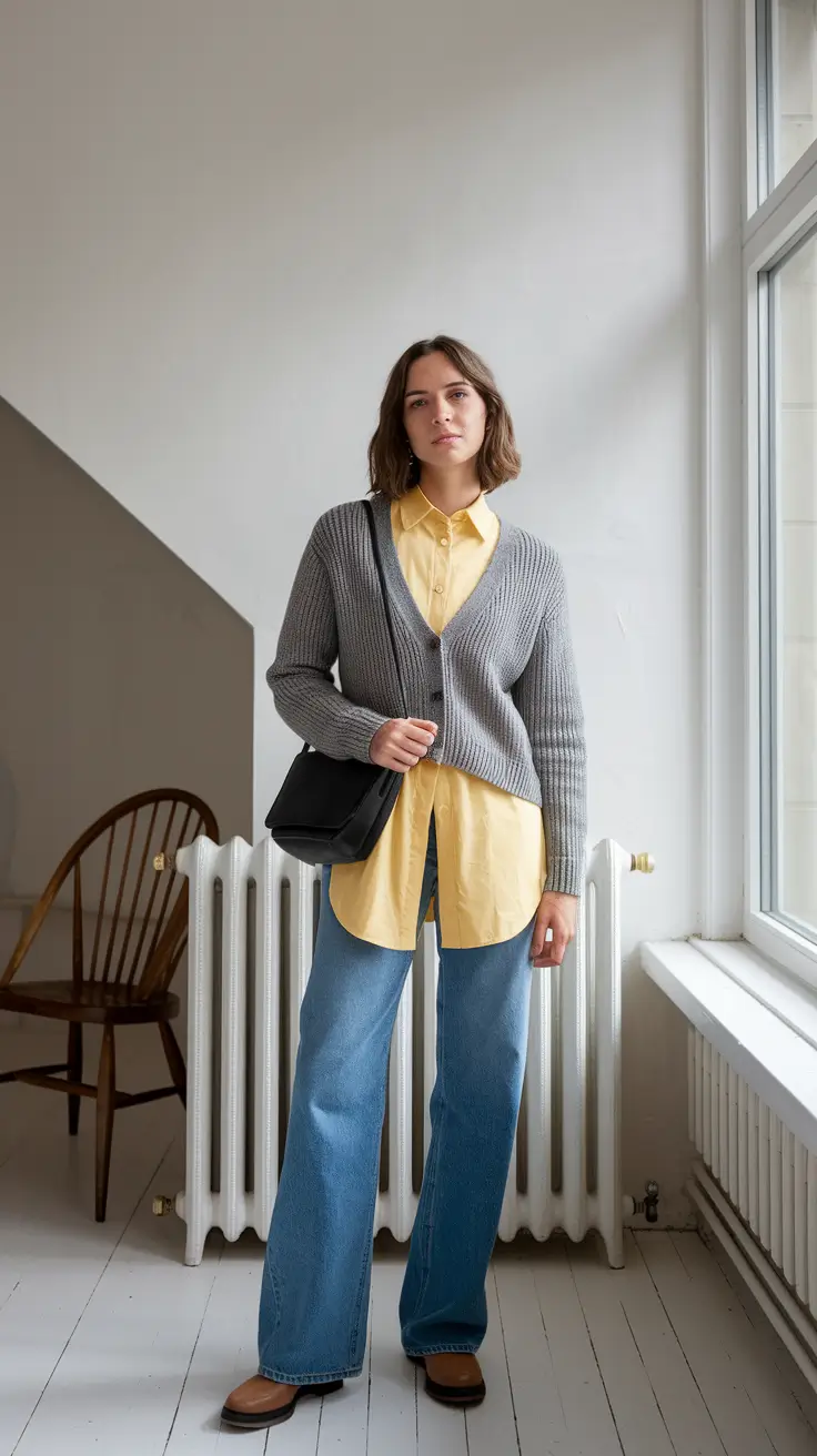 fall outfits Layered Casual With a Hint of Sunshine