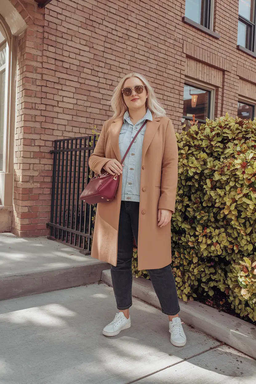 midsize fall outfits work Camel Coat Confidence With Everyday Ease