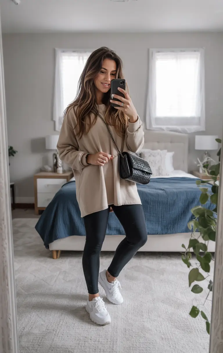 mom outfits for fall 2025 Sporty Luxe Comfort