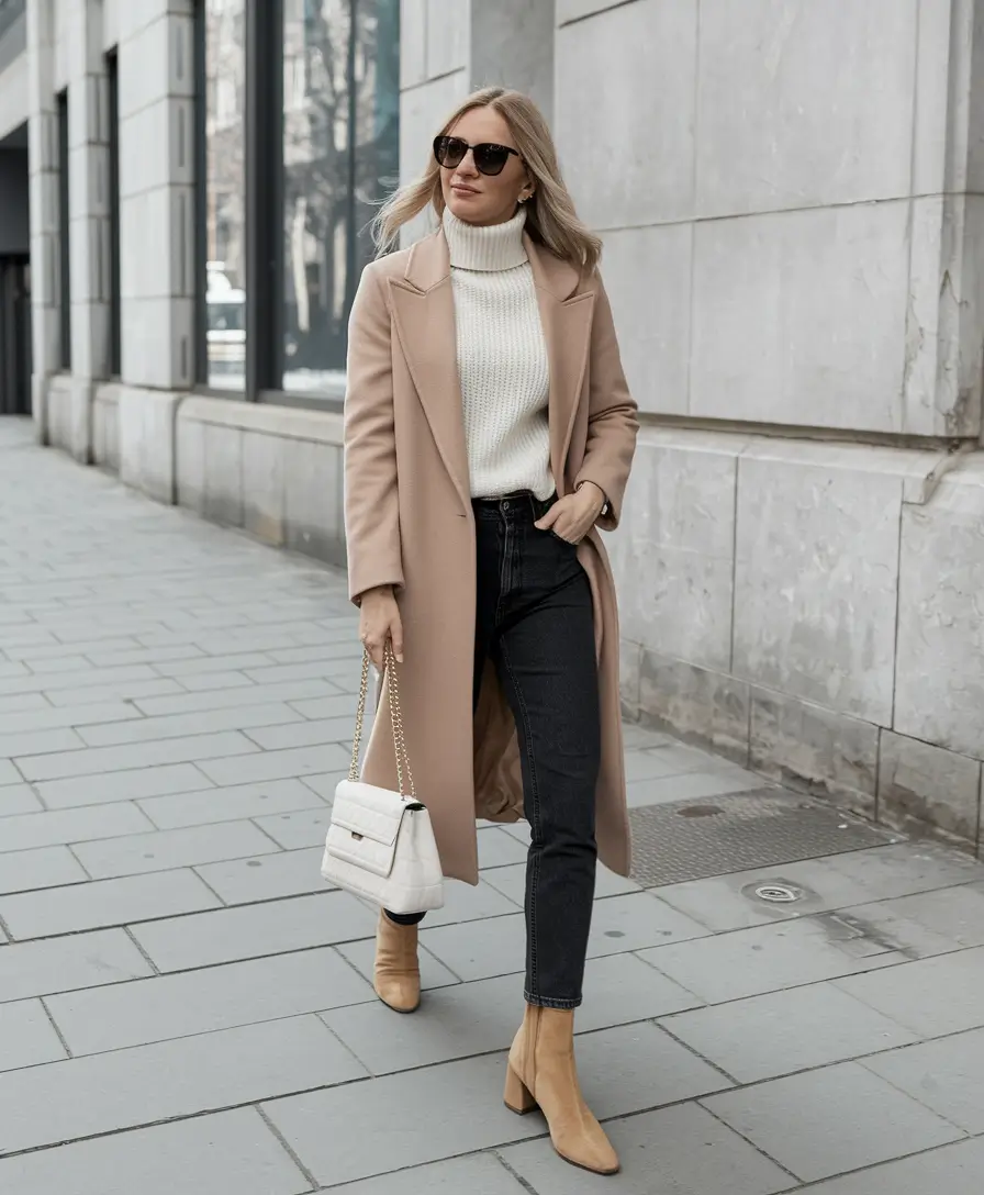 nyc fall outfits aesthetic Soft Neutrals for City Strolls