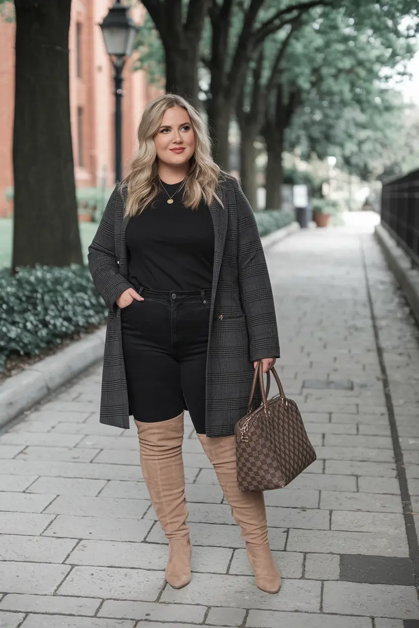 plus size fall fashion Modern Neutrals with a Luxe Twist