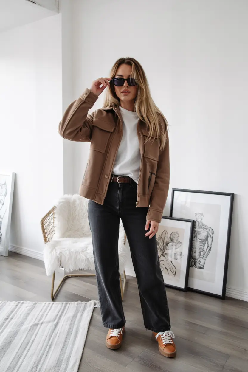 simple casual fall outfits 2025 Modern Street-Ready with a Retro Twist
