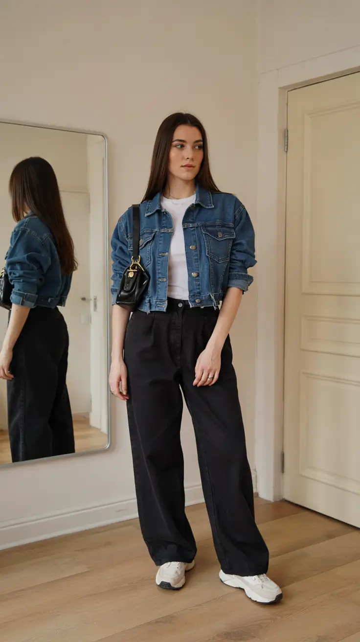 simple casual fall outfits 2025 Denim Remix with a Sporty Spin