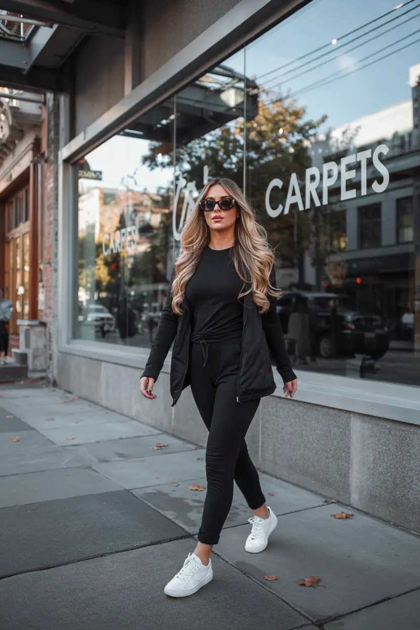 simple casual fall outfits All Black & White: The Minimalist Fall Uniform