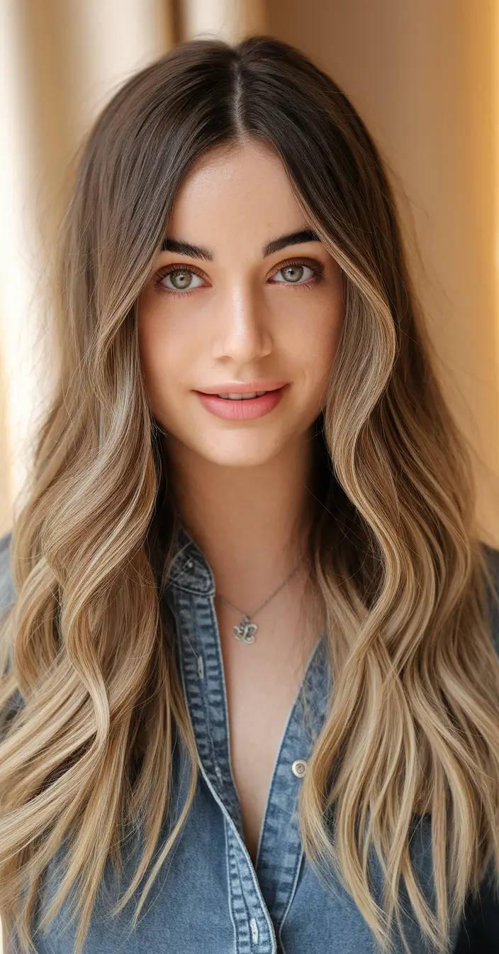 warm fall hair color blonde Toasted Almond Balayage