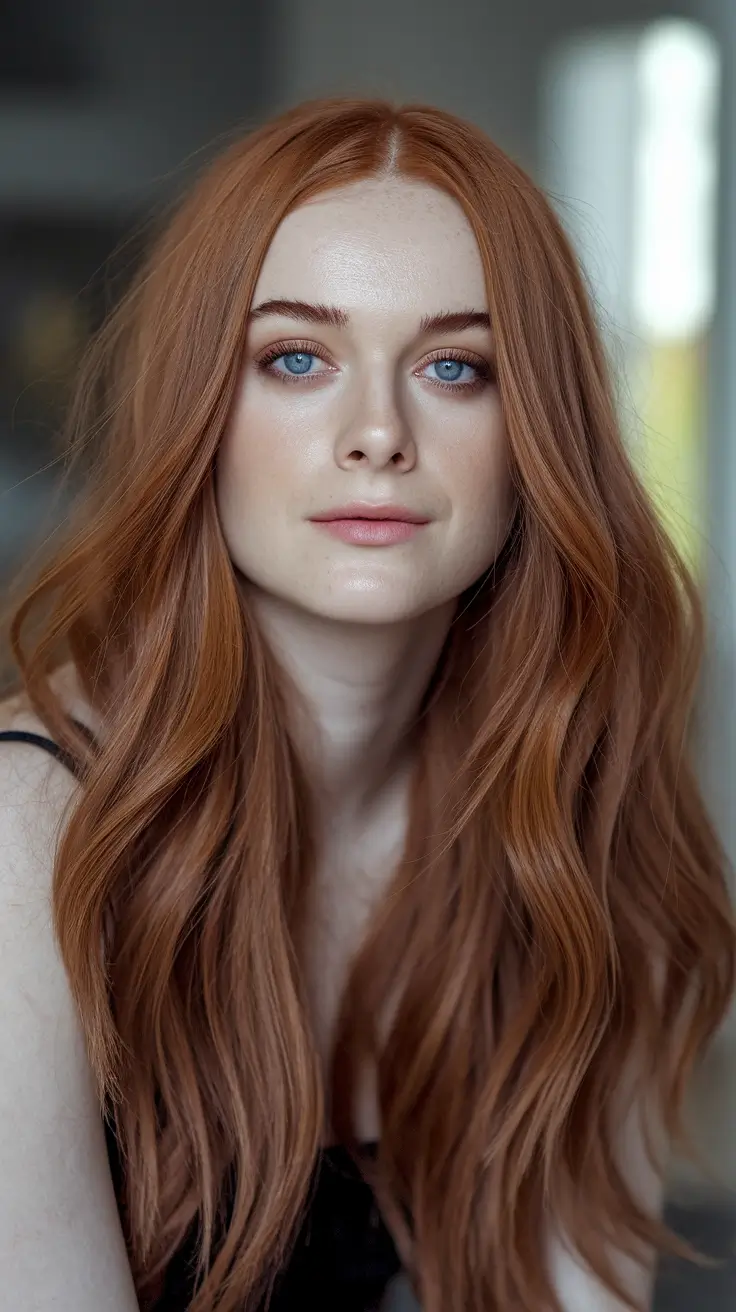 warm fall hair color light brown Amber Butter Waves