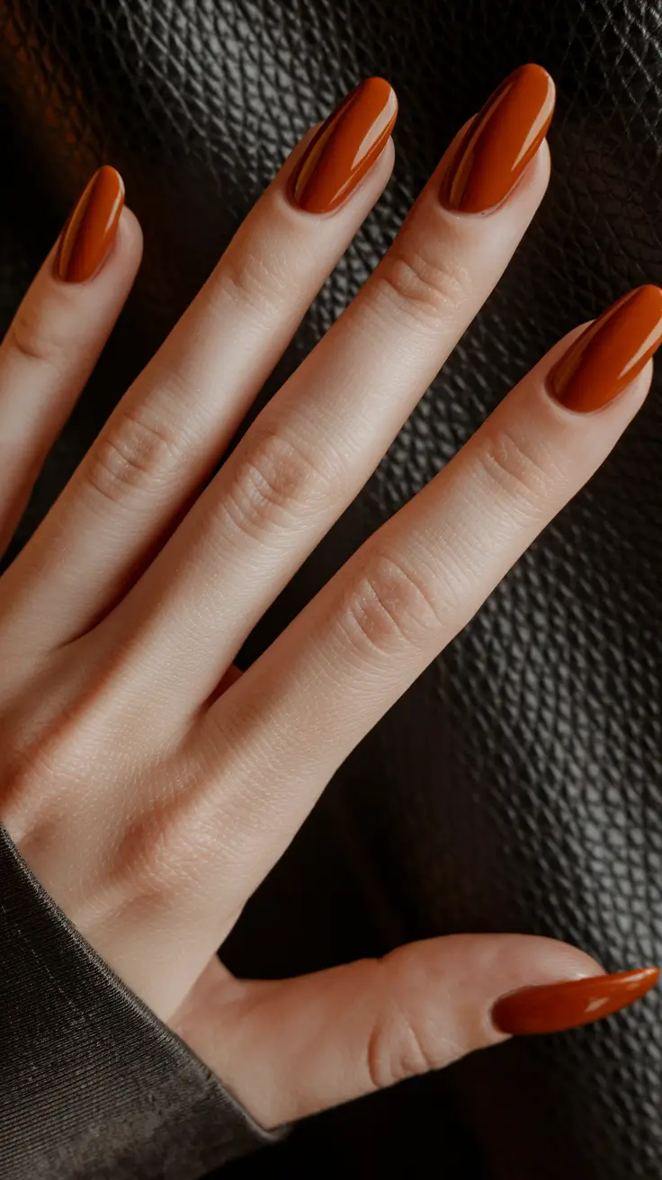 Autumn 2025 Nail Color Inspiration – Spiced Caramel Almonds