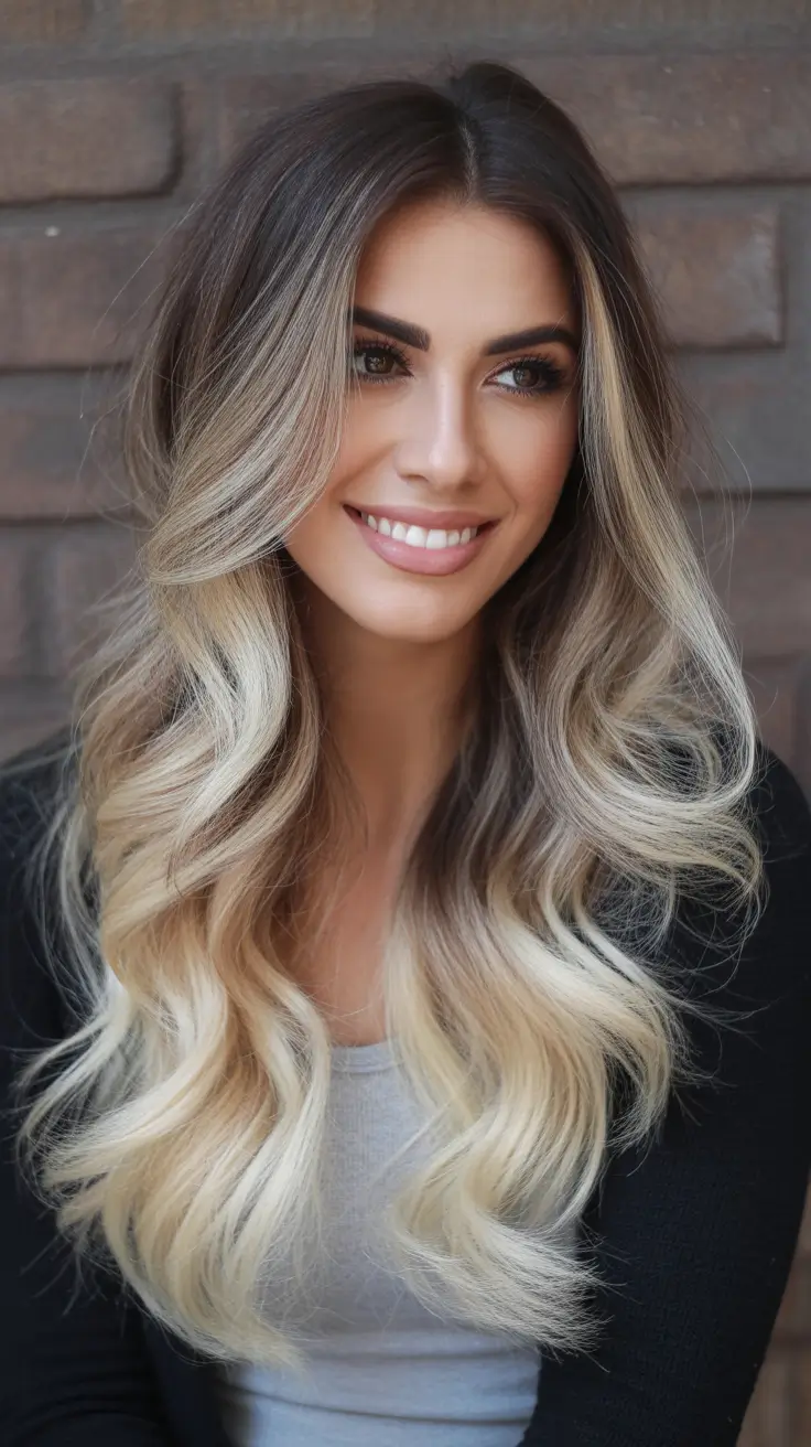 hair color fall – Root-Melt to Vanilla Swirl Balayage