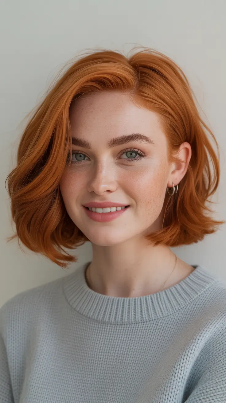 hair color fall – Spiced Copper Bob