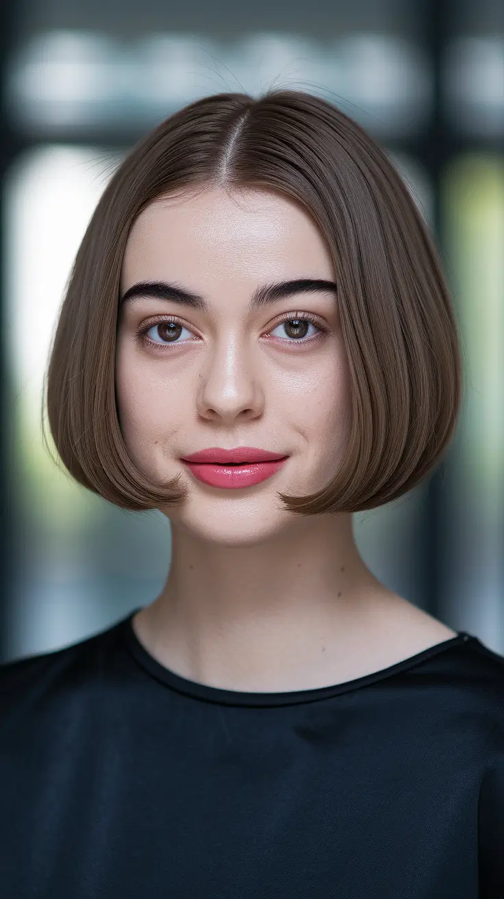 fall bob hairstyles – French-Inspired Bubble Bob with Tucked Ends