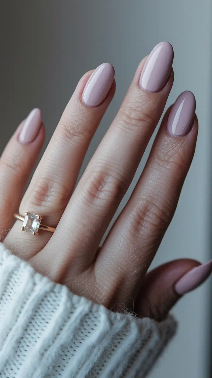 fall color nails Cashmere Nude Almond