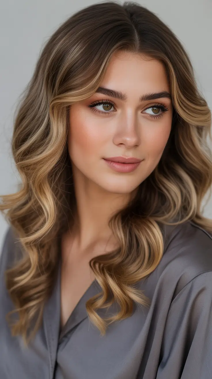Best Fall hairstyle for Long Hair in 2025 – Buttery Balayage Waves with Face-Framing Lift