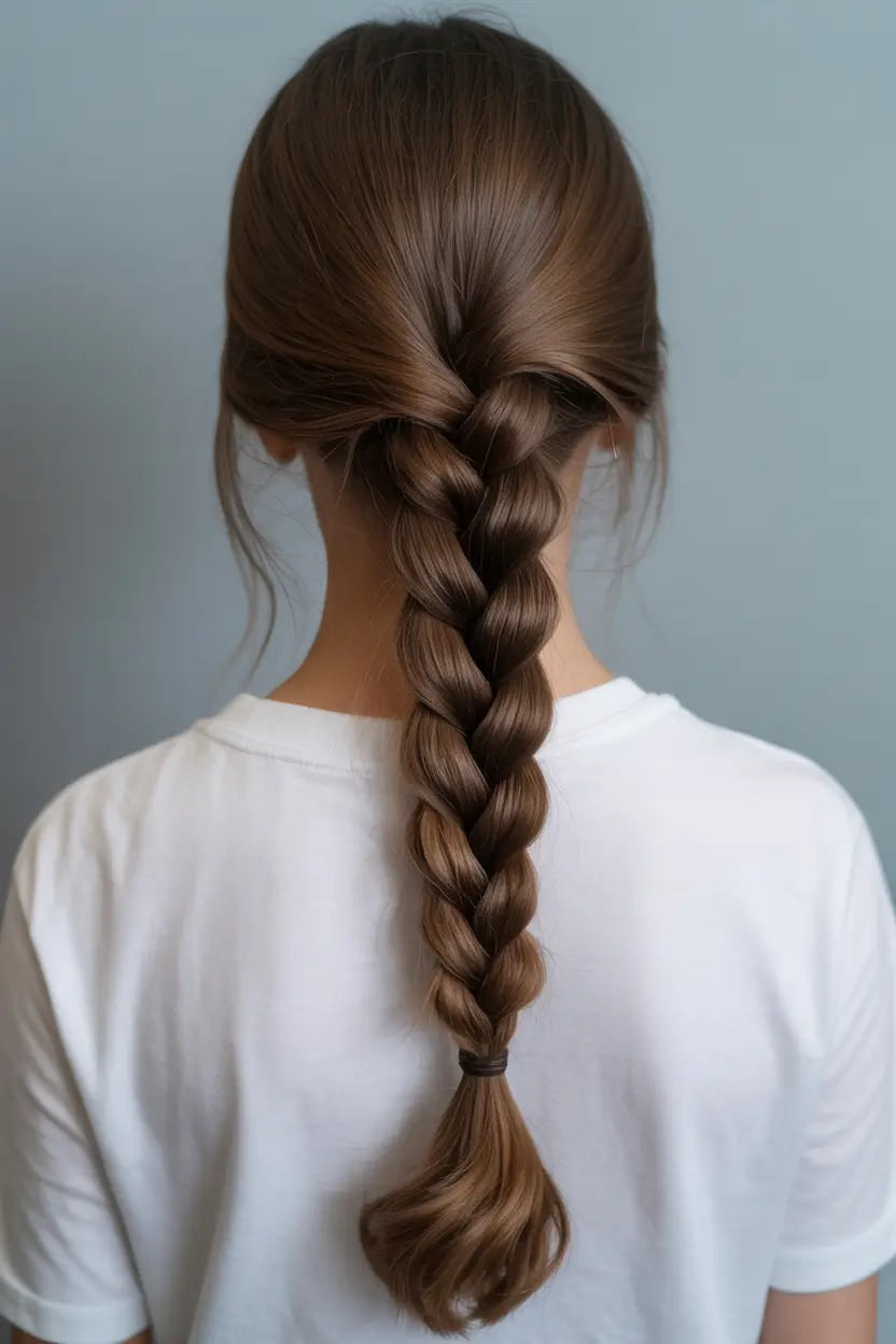 fall hairstyle for long hair — Clean Low Classic Braid