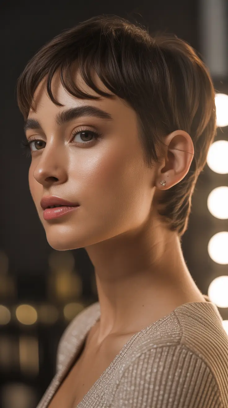 fall hairstyle short hair Modern Micro Fringe Crop