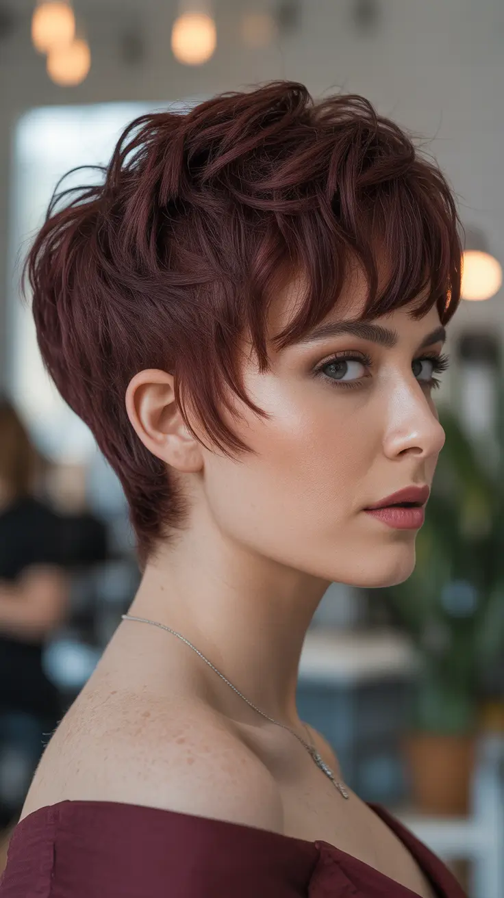fall hairstyle short hair Cinnamon Raisin Layered Shag